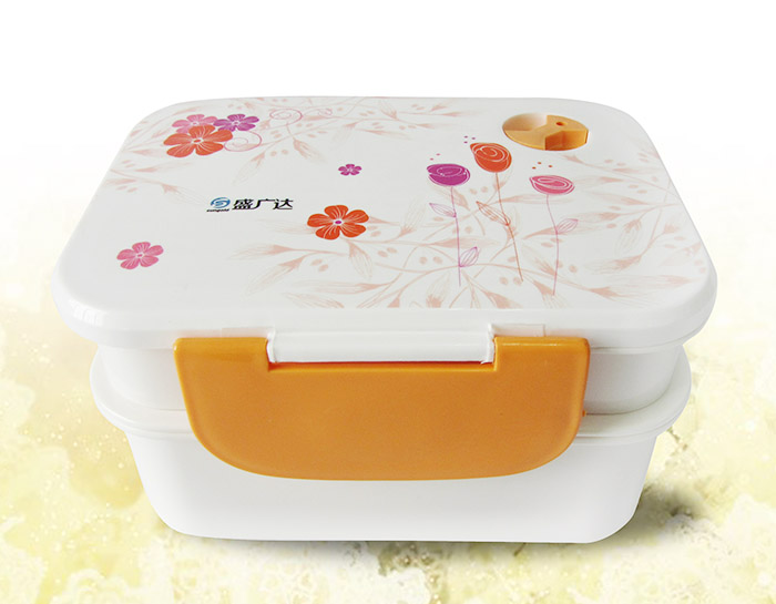 7.5寸長(cháng)方雙層飯盒